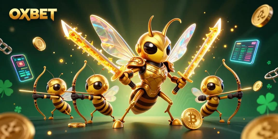 Experience thrilling gameplay at OXBET with a captivating 3D scene featuring unique characters and elements.