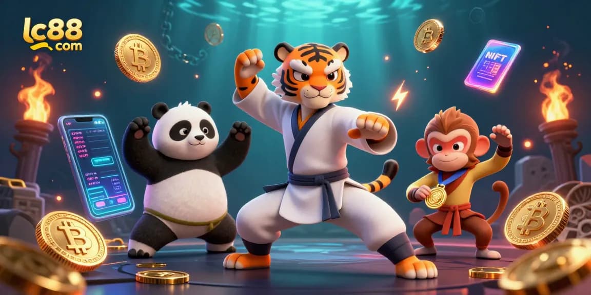 Play exciting games at lc88 com with an energetic kung fu tiger master and panda disciple.
