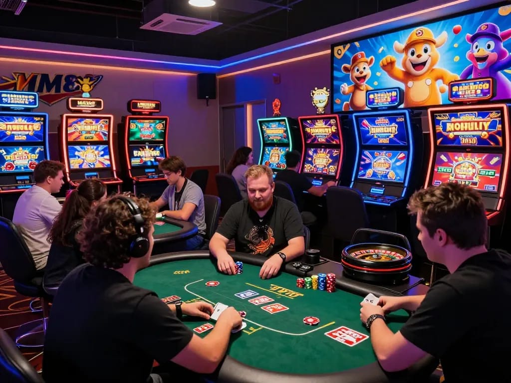 Exciting online gambling experience at MM88 featuring players engaged in games with vibrant graphics.
