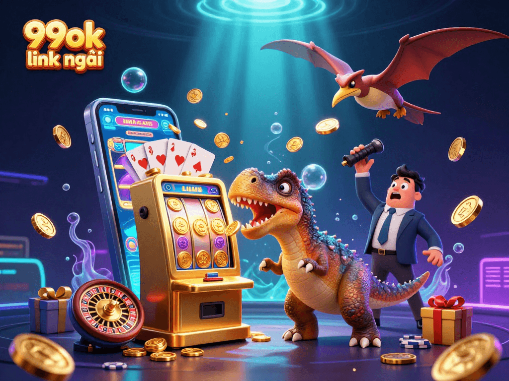Experience big wins with golden coins in the 99ok link mới casino illustration!
