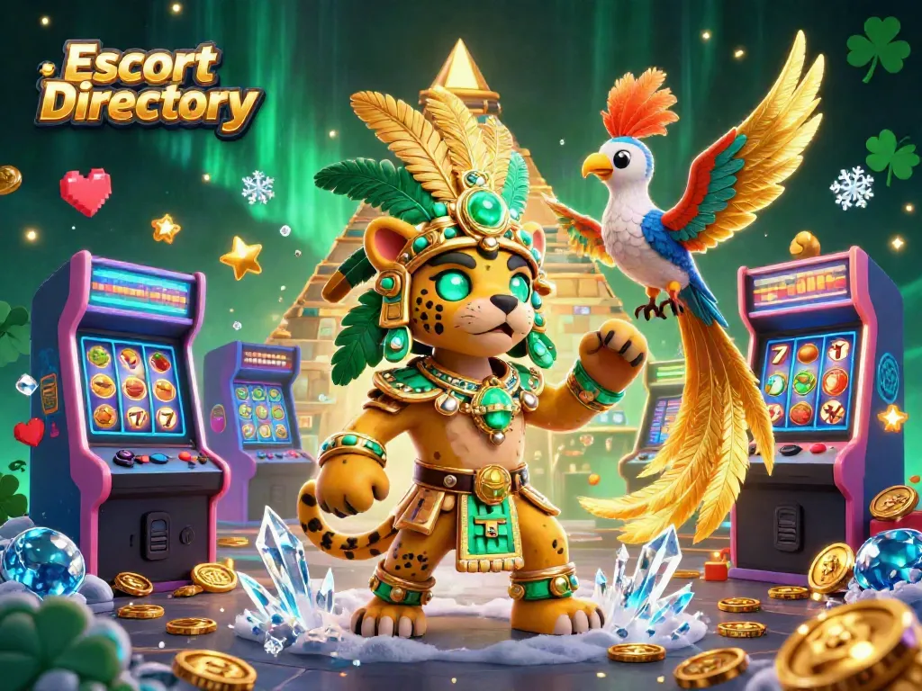 Engage with the Escort Directory while enjoying the vibrant gaming-inspired atmosphere filled with dynamic characters.